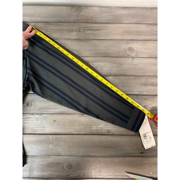 NWT Pendleton Womens Striped Button Down Shirt Size 12 Green Blue‎ Burgundy Poly - Picture 8 of 11